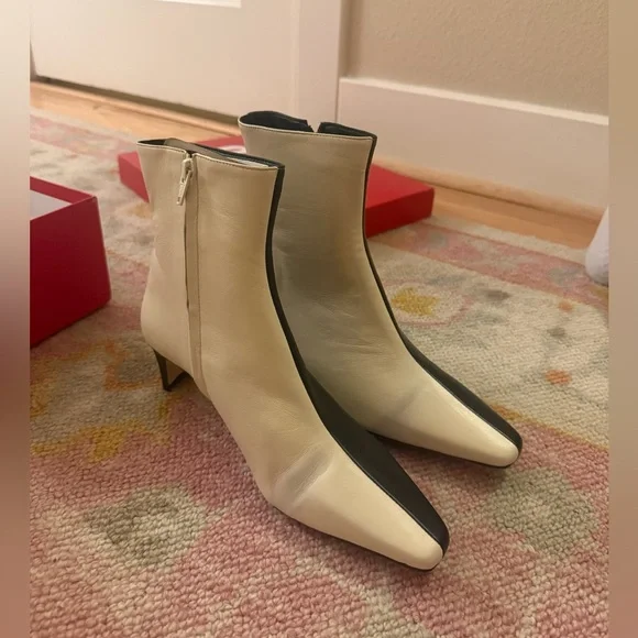 NWT STAUD Two-Tone Ankle Booties - Picture 4 of 7